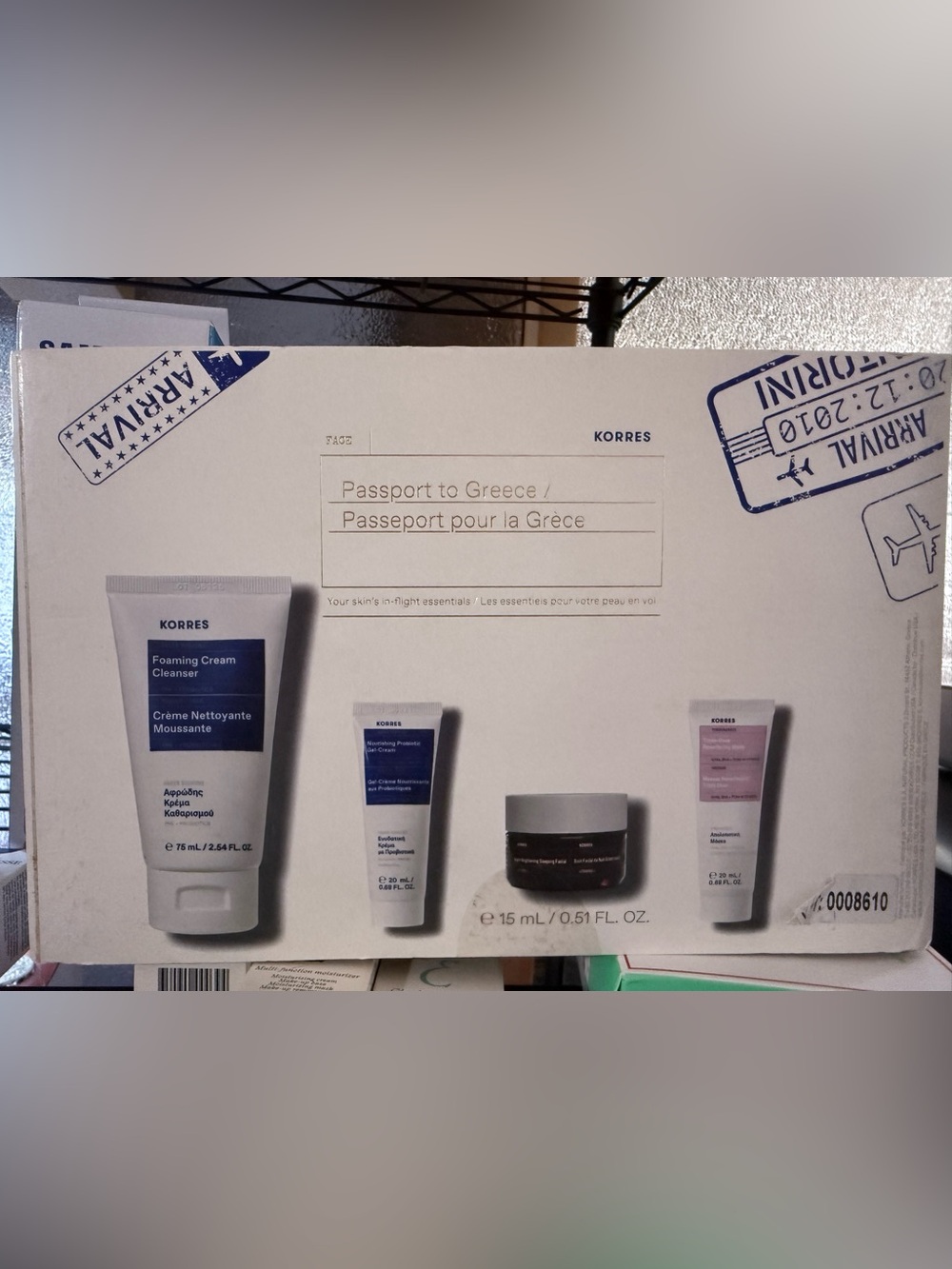 Korres Men Grooming Set in White and Blue